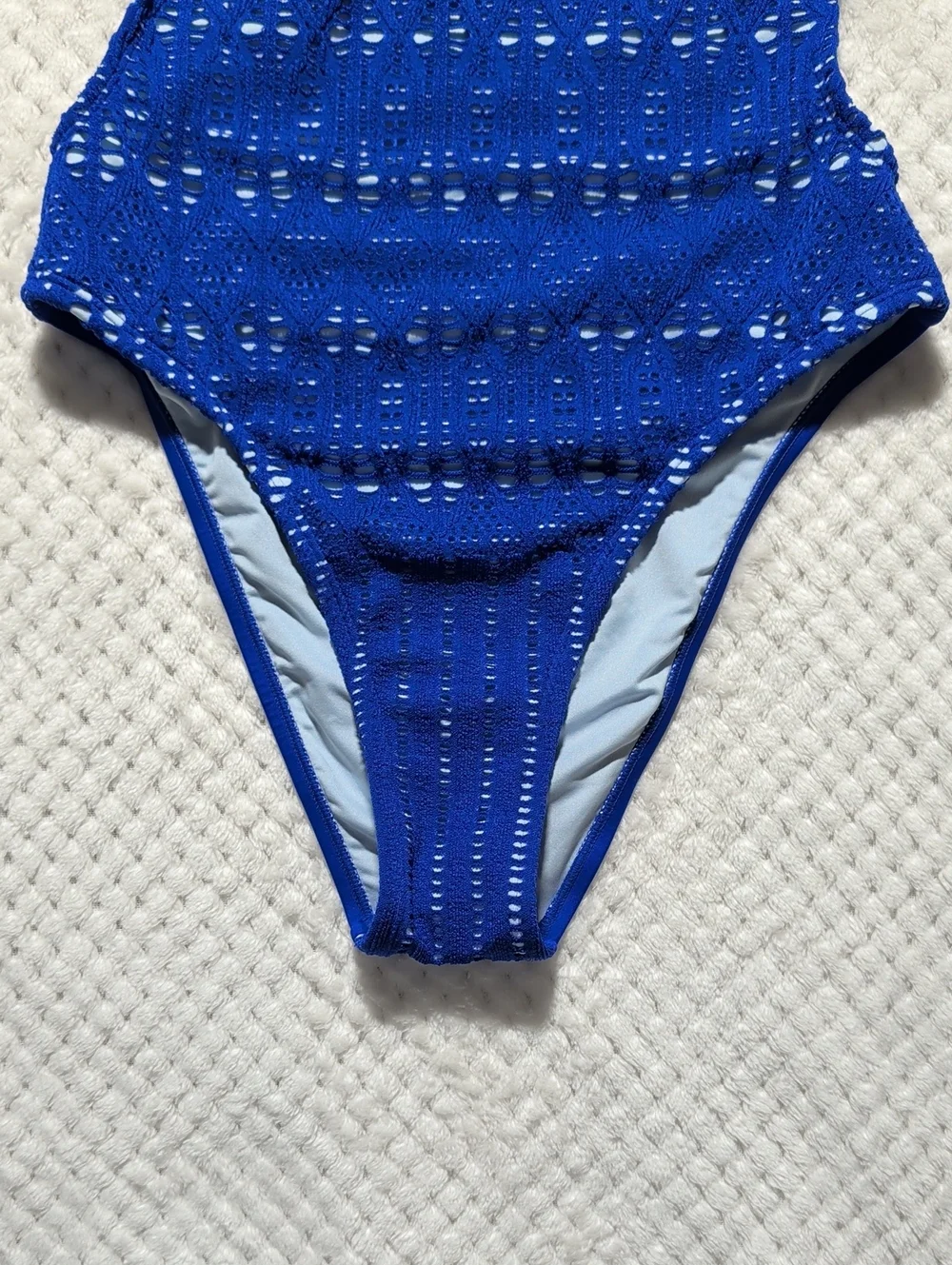 Cupshe Game Face Blue Monokini Swimsuit